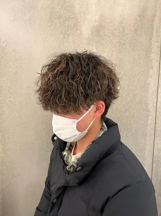 ショート カラー パーマ メンズ 瀧野 翔吾【メンズ特化】のヘアスタイル