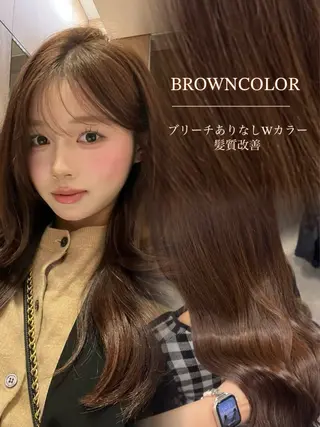 ロング カラー 赤みなし ×透明感🫧YUNAのヘアスタイル