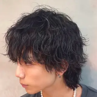 ミディアム パーマ ヘアアレンジ メンズ fifth 石川 凪のヘアスタイル