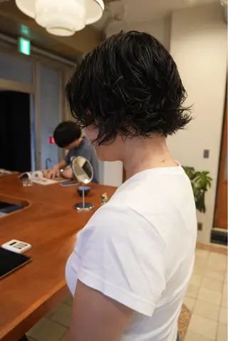 ショート パーマ ウチミズ サヤカのヘアスタイル
