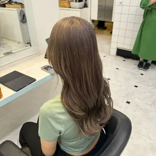 ロング カラー 🤎モテ髪&透明感 ミルクティー🥣🤎のヘアスタイル