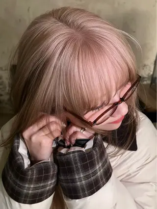 ロング カラー Vicky ブリーチ メンズカジュアルのヘアスタイル