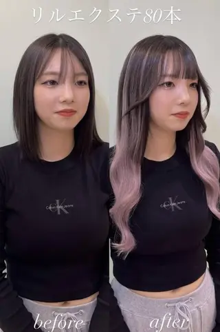 ロング 💎艶カラー×エク ステ💎専門店🎀のヘアスタイル