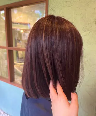 ミディアム カラー 木本 歩々乃のヘアスタイル