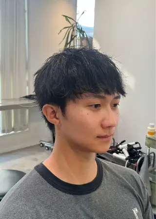 ショート メンズ センターパート職人 柏/メンズ/ ハルキのヘアスタイル