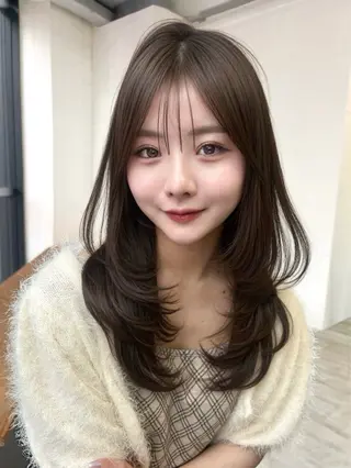 セミロング 池袋レイヤーカット 特化✂️YUUKIのヘアスタイル