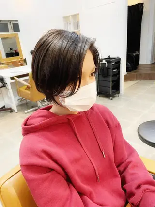 ショート カラー 👑銀座ショート/ 絶壁補正/金子涼👑のヘアスタイル