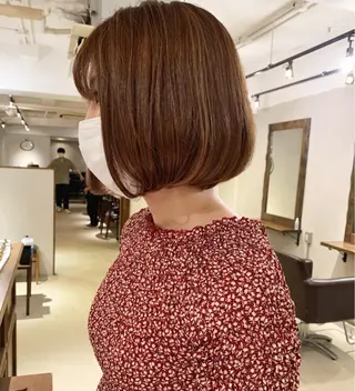 ミディアム カラー 透明感カラー✂︎ /縮毛矯正/YUKAのヘアスタイル