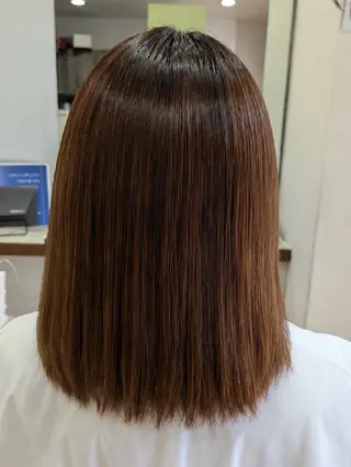 セミロング 縮毛矯正/ワンカラー モデル募集🫧田村のヘアスタイル