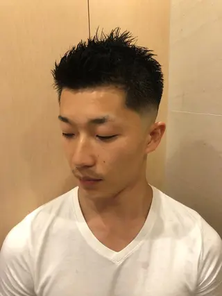 ショート パーマ メンズ 木村 りきのヘアスタイル