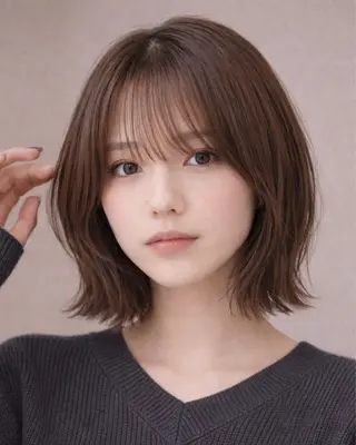 ミディアム カラー 丸山 心 / 艶カラーのヘアスタイル