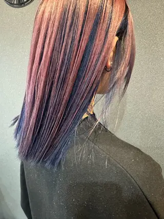 ミディアム カラー ワタナベ テルマサのヘアスタイル