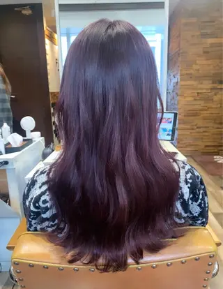 ロング カラー Fi-Ne原宿店店長 プルエクNANAMIのヘアスタイル