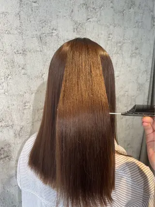 ロング カラー 髪質改善 💠 韓国風うる艶/シオリのヘアスタイル
