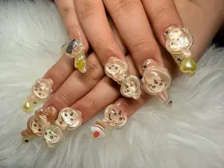 ロング 二上 夢のネイルデザイン