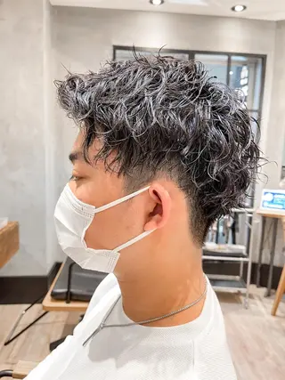 ショート パーマ メンズ メンズ特化 TAKE高崎のヘアスタイル