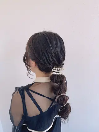ロング カラー ヘアアレンジ 田中  愛のヘアスタイル