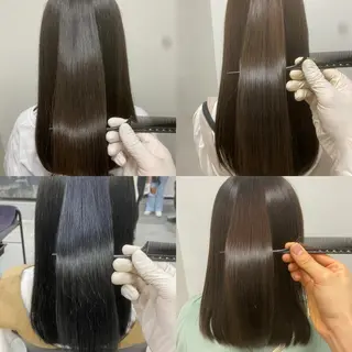 ミディアム カラー パーマ ヘアアレンジ ネイル マツエク・マツパ 韓国風ベージュ🤎 赤みなし🌿横浜🤎のヘアスタイル
