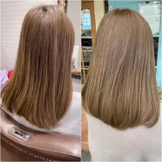セミロング 安藤 まどかのヘアスタイル