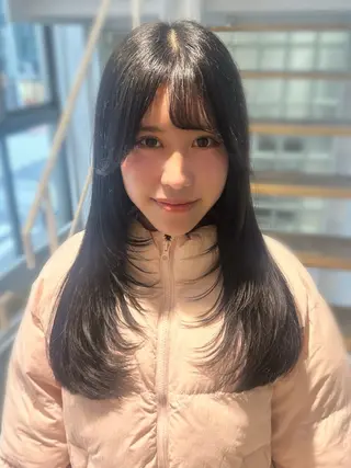 セミロング urara♡/ Bob.透明感カラーのヘアスタイル