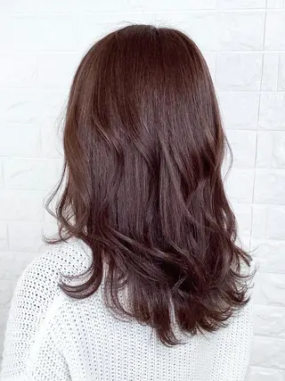 セミロング カラー 髪質改善縮毛矯正 美容師✂️山崎竜二のヘアスタイル