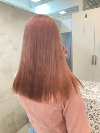 セミロング カラー wakana/ 柔らかベージュカラーのヘアスタイル