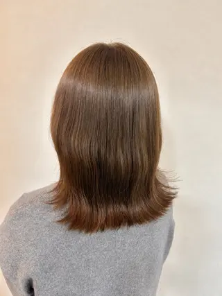 セミロング カラー 韓国ヘア🧸髪質改善 🧸きくちみさきのヘアスタイル