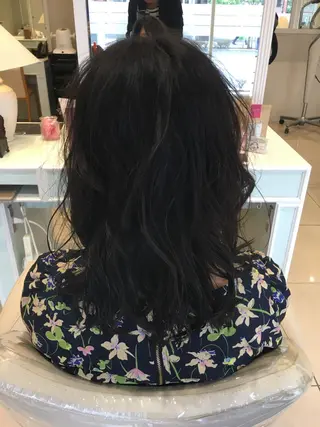 セミロング カラー ハイトーン/ブリーチ 山崎 悠次のヘアスタイル