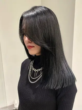 セミロング カラー stén/kana /レイヤーカットのヘアスタイル