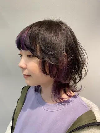 ミディアム 🌕透明感カラー @ENTER大名のヘアスタイル
