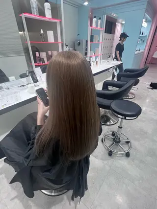 カラー REN🤍ハイトーン ×韓国レイヤーのヘアスタイル
