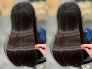 ロング カラー 縮毛矯正×艶髪カラー 髪質改善/三ツ木のヘアスタイル