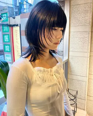 ミディアム カラー ウルフカット モデル募集中！ミカのヘアスタイル