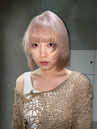 ミディアム カラー ちひろ/心斎橋/ボブ /レイヤー/新規募集のヘアスタイル