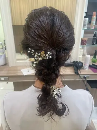 セミロング ヘアアレンジ 韓国ヘアメイク🎀/ 縮毛矯正✨山本媛香のヘアスタイル