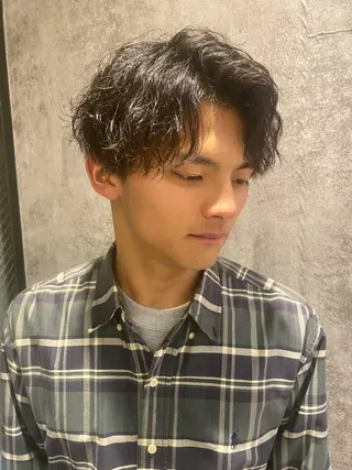 ショート パーマ メンズ 中野 一哉のヘアスタイル
