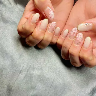 セミロング カラー パーマ ヘアアレンジ メンズ キッズ ネイル マツエク・マツパ アイブロウ el. by Aoのネイルデザイン
