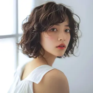 ミディアム パーマ ⭐️ボブ/ショート りゅうしんのヘアスタイル