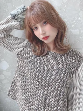 ミディアム カラー 髪質改善美容師 個室サロン白金厚哉のヘアスタイル