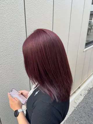 セミロング カラー 佐々木 まゆかのヘアスタイル