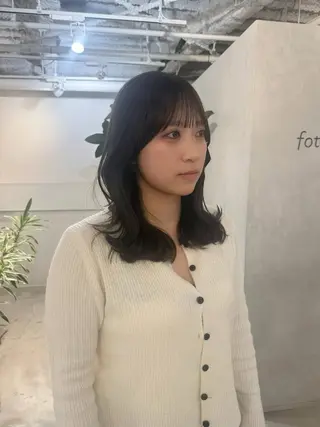 ミディアム 100%可愛い顔周り 💓レイヤー/しずくのヘアスタイル