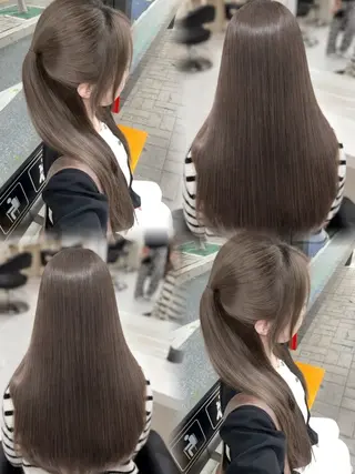 ロング カラー 🤍韓国大人っぽ ベージュMAI🤍のヘアスタイル