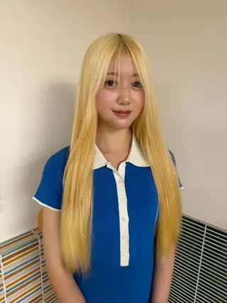 ロング カラー ブリーチカラー特化 梅田中崎町/あかりのヘアスタイル