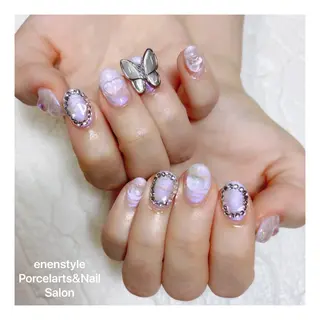 ミディアム ネイル 🐾enen style 🐾のネイルデザイン