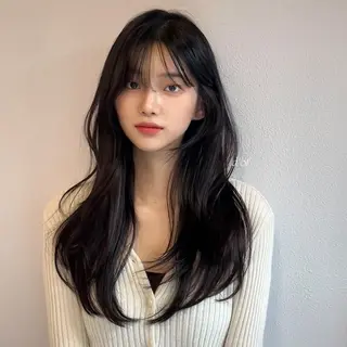 ロング カラー ヘアアレンジ レイヤー×透明感カラ ーHAYATOのヘアスタイル