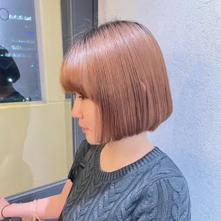 ショート 銀座:似合わせカラー オリーブ🫒アレンジのヘアスタイル