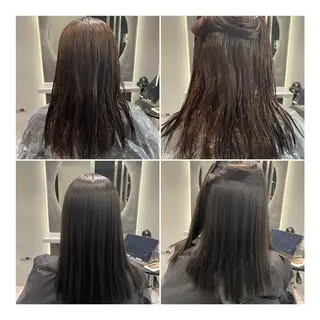 セミロング カラー 髪質改善艶髪特化 二瓶 海人のヘアスタイル