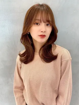 セミロング ‎🤍髪質改善‎🤍 レイヤーカット‎🤍のヘアスタイル