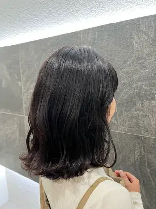 ミディアム 暖色ボブ 🍊rikakoのヘアスタイル