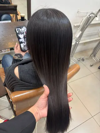 セミロング カラー 頭皮×髪質改善 透明感カラー💎中村のヘアスタイル
